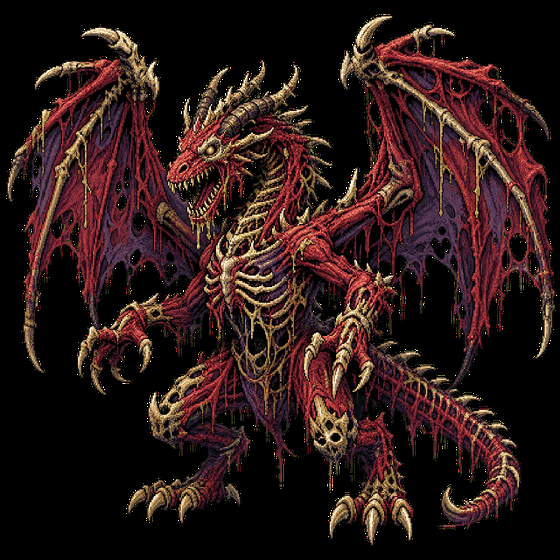 The Zombie Red Dragon boss sprite